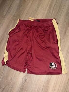 Vintage FSU - Colosseum Maroon and Gold Athletic Shorts with Team Emblem